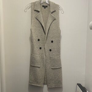 Love Tree Oatmeal Colored Knit Sweater Vest.